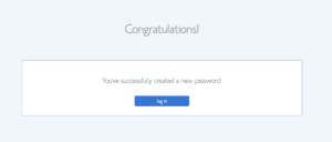 Screen shot of the congratulation screen that appears once you have signed up with Bluehost.