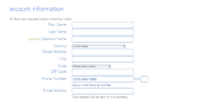 Screen shot of where to enter your credit card information if you want to sign up for hosting with Bluehost.