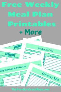 Free weekly meal planning printables to help you get dinner on the table!