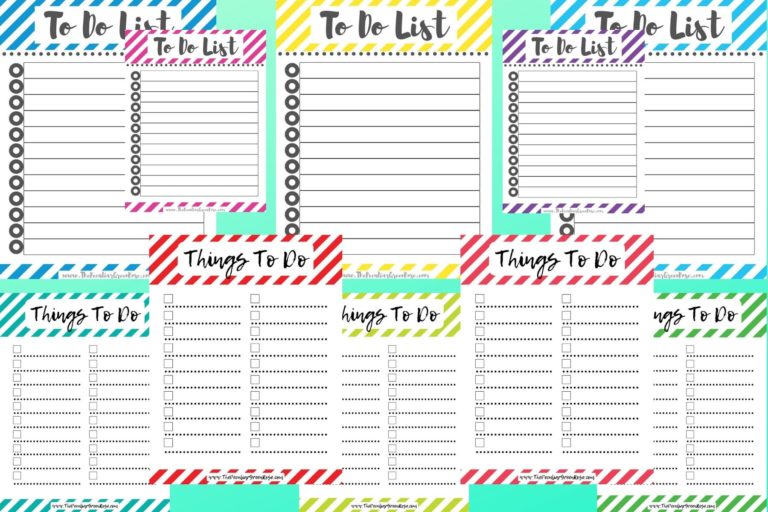 47 Free Printable To Do Lists - The Peculiar Green Rose