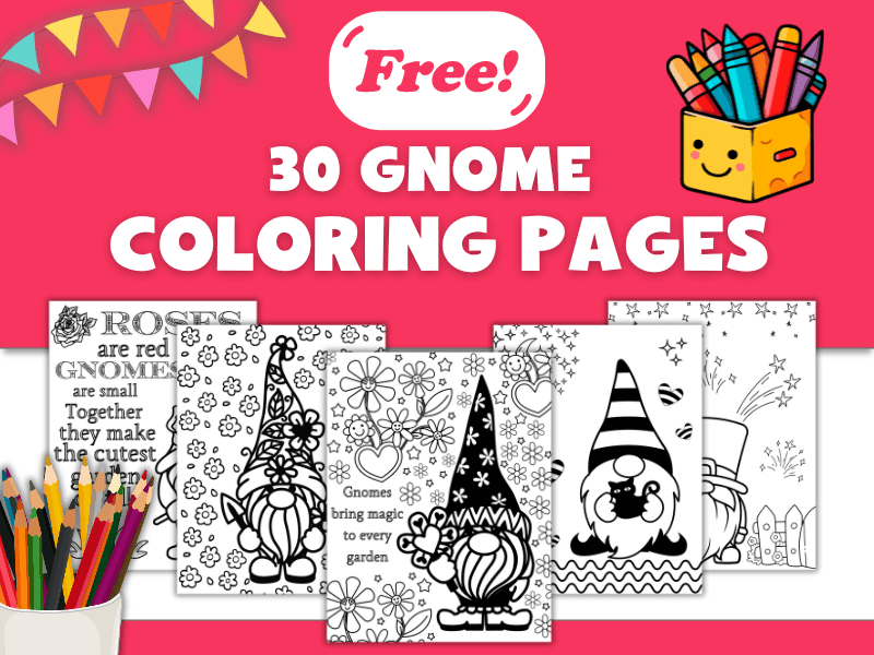 Gnome Coloring Pages on a desktop