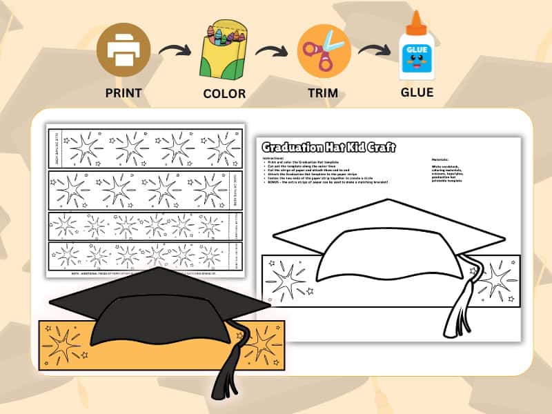 Printable Graduation Hat Instructions