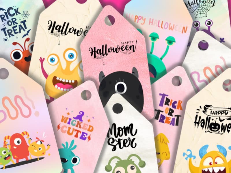 Free Cute Monster Halloween Gift Tags Printable