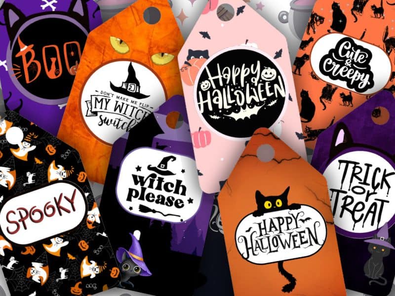 Free Halloween Cat Gift Tags Printable