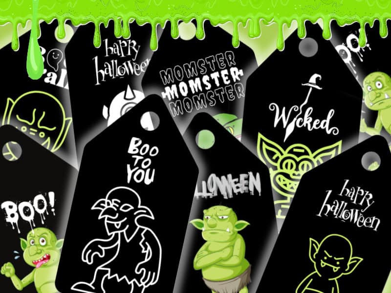 Free Halloween Goblin Gift Tags Printable 