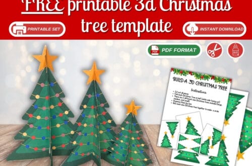 Free Printable 3D Christmas Tree Template