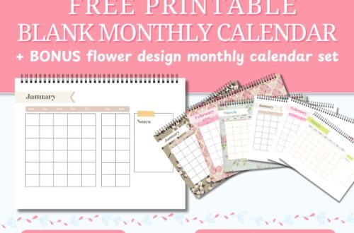 Free Blank Monthly Calendar