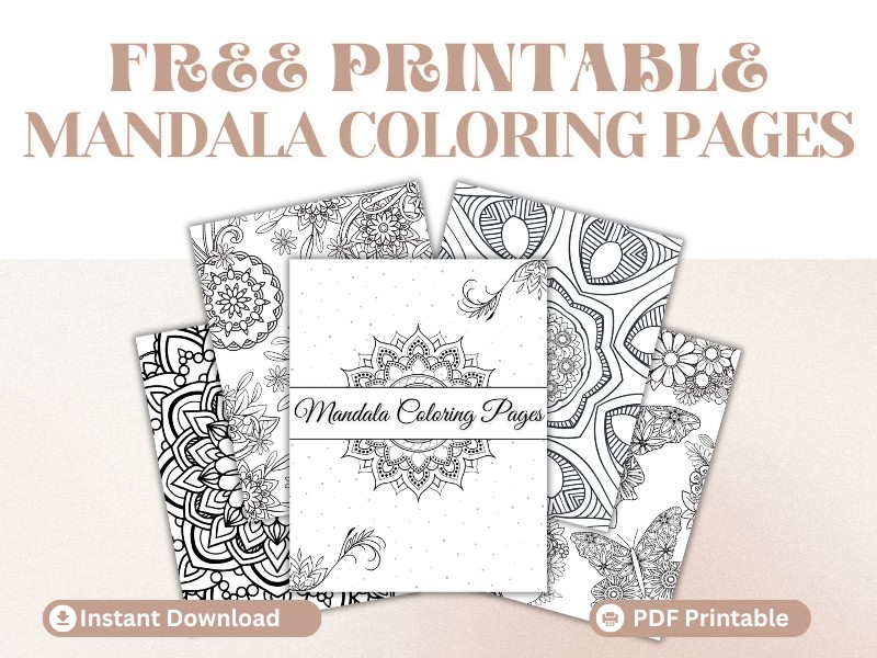 A collection of free printable mandala coloring pages