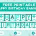 Printable Happy Birthday Banner PDF