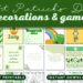 Free St. Patick's Day Printables printed out and sitting on a desk top