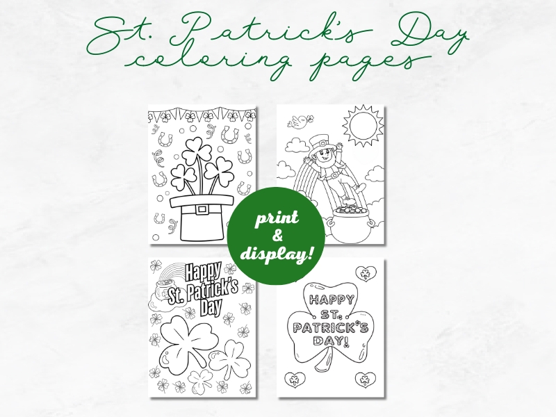 Printable st. patrick's day coloring pages