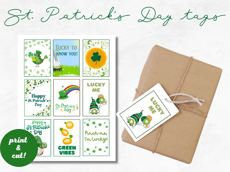 Printable St Patrick's Day Tags