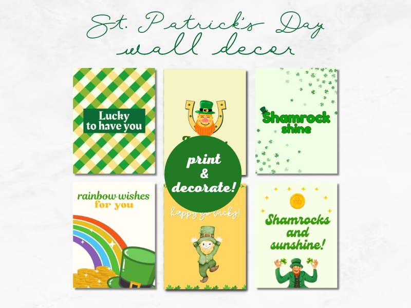 St Patrick's Day Printable Wall Decor